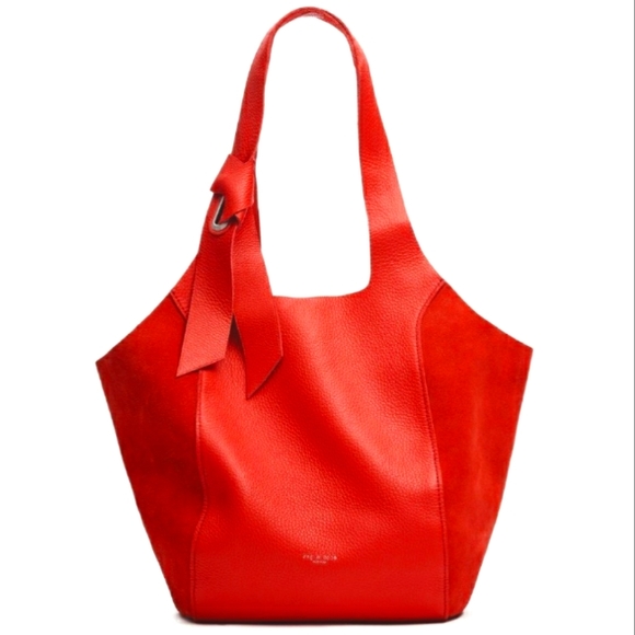 rag & bone Handbags - 🌱 Rag & Bone Grand Leather and Suede Hobo Shopper Bag Red